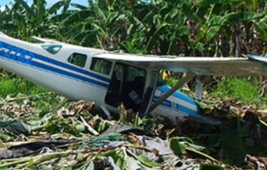 A plane used to transport drugs from Peru to Bolivia