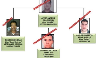 An explanation of criminal leaders captured by Colombian authorities including the Rastrojos' leader, Daniel Rastrojo