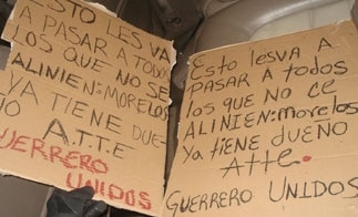 A message by the Guerreros Unidos in 2011