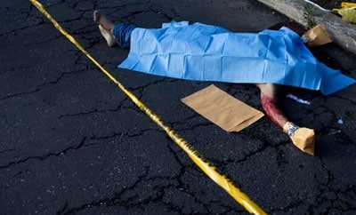 Homicide scene in Guatemala
