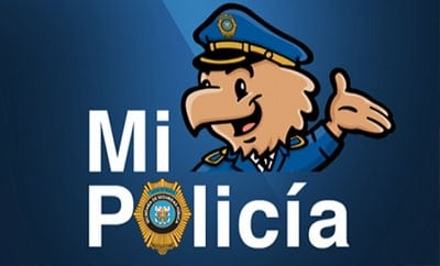 The logo for the "Mi Policia" smartphone app