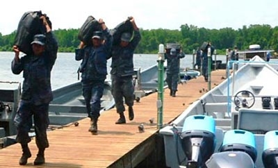 Nicaragua's Navy on anti-drug operation
