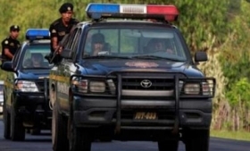 Police patrol cars in Guatemala