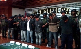 Suspects in land theft gang 'Los Sanguinarios'