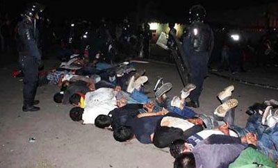 Michoacan students detained by federal forces in 2012