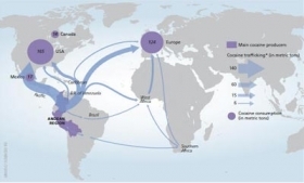 UNDOC cocaine trafficking routes