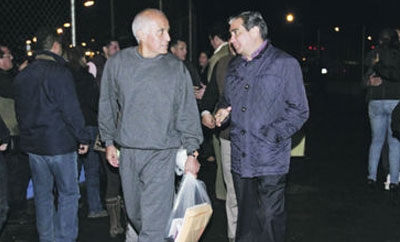 General Ruben Perez Ramirez (left) after release