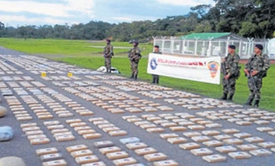 The FARC cocaine seized by Colombian forces