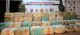 Marijuana seized by the Colombian army