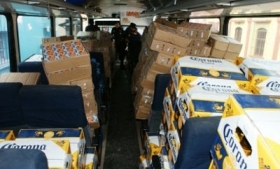 Contraband beer seized by Guatemalan authorities