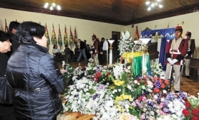 Funeral of soldier Oscar Gironda Porres
