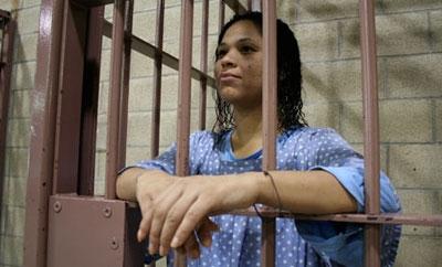 A female prisoner in Mexico