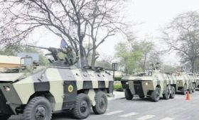 Ecuador military patrol in Manabi