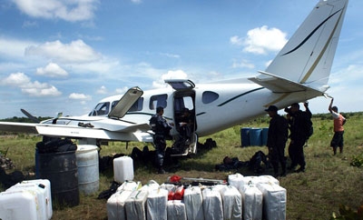 A drug plane captured in Honduras in 2010