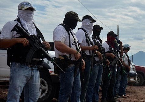Vigilantes stand guard in Michoacan