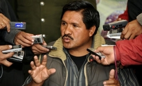 Bolivia's Vice-Minister of Social Defense Felipe Caceres