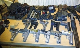 Some of the weapons recovered in La Mosquitia operation