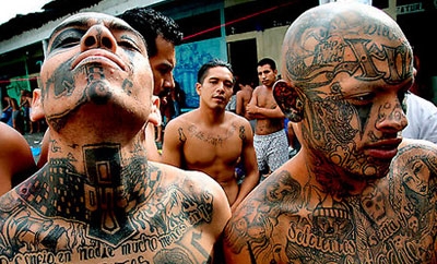 Gang members in El Salvador