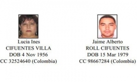 The captured members of the Cifuentes Villa clan