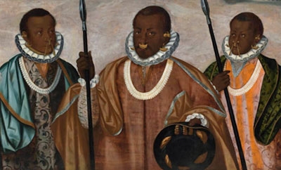 Recovered painting "Los negros de Esmeraldas"