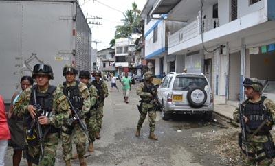 Security forces in Buenaventura: Photo James Bargent