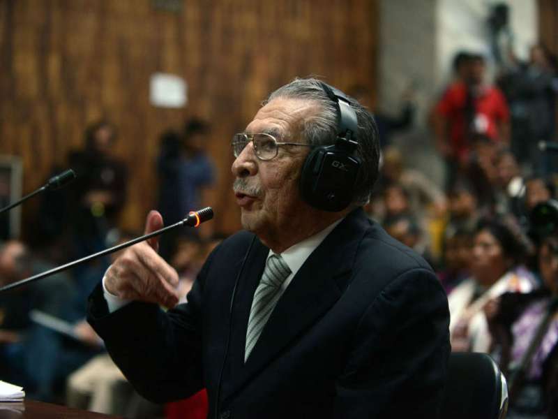 Former dictator Efrain Rios Montt during his trial