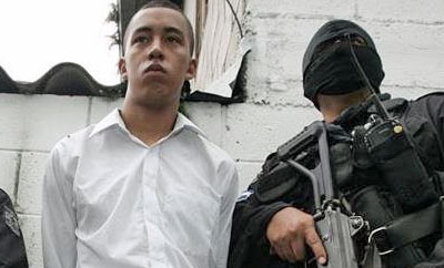 An El Salvador army cadet captured for gang ties