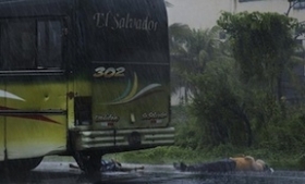 The bus on which 6 people were killed May 23 -