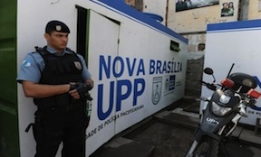 A military police officer in Complexo do Alemao