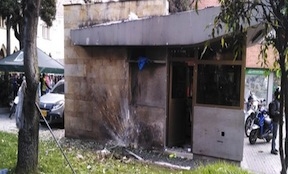 The police station bombed in Bogota