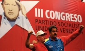 Carvajal is received by President Nicolas Maduro