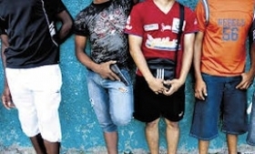 Young gang members in Panama
