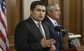 Honduran President Juan Orlando Hernandez called for US aid