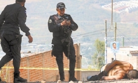 A homicide scene in Honduras