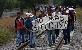 Migrants protest kidnappings in Tamaulipas
