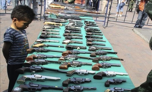Weapons handed in during a previous disarmament program