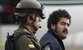Diego Rastrojo after his capture in 2012