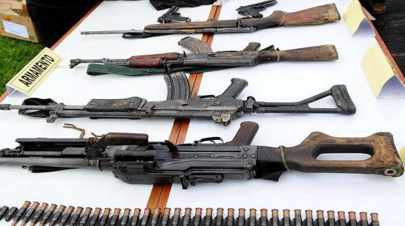 Weapons seized from the Shining Path in June