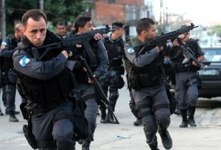 Brazilian police carrying out an operation