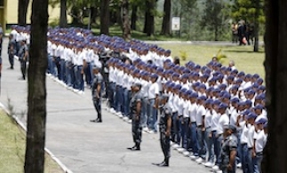 The army reserve soldiers training as prison guards in Honduras