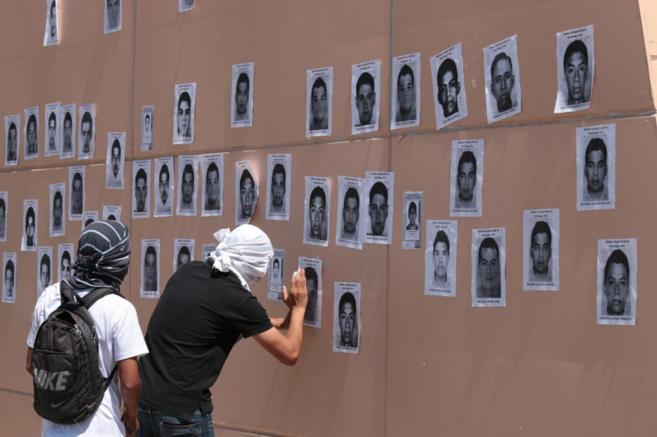 Photographs of the missing student protesters in Iguala