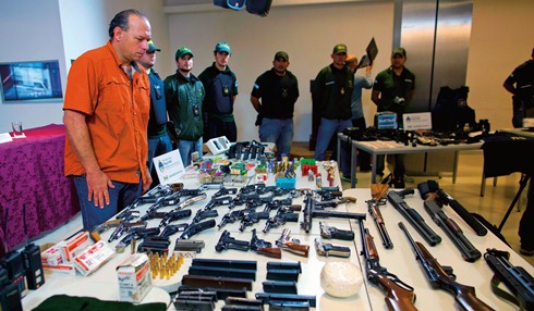 Guns seized from drug traffickers in Argentina