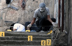 A murder scene in Tegucigalpa
