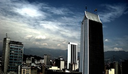 The Medellin skyline in Colombia