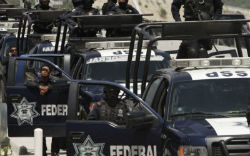 Members of Mexican security forces in Michoacan