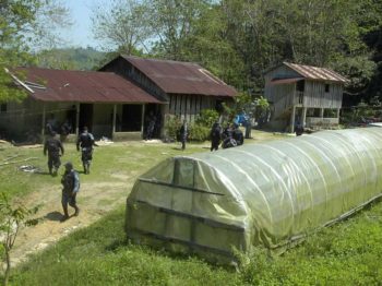 A cocaine laboratory in Honduras