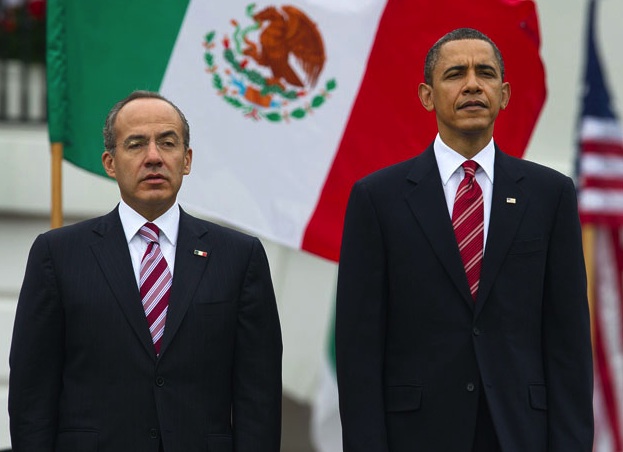 Felipe Calderon and Barack Obama