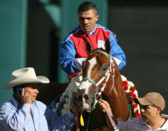 Jose TreviÃ±o and his winning racehorse
