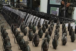 Trafficked grenades from the Salvadoran military
