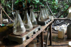 The drug lab reportedly operated by the FARC